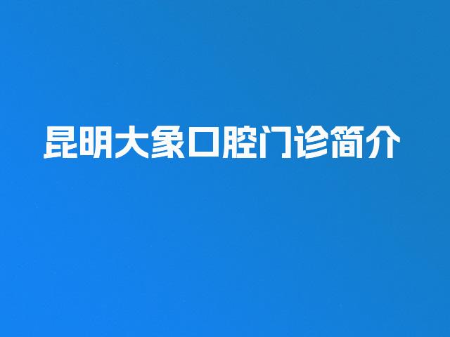 昆明大象口腔门诊简介